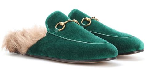 green velvet gucci slippers|Gucci velvet heels.